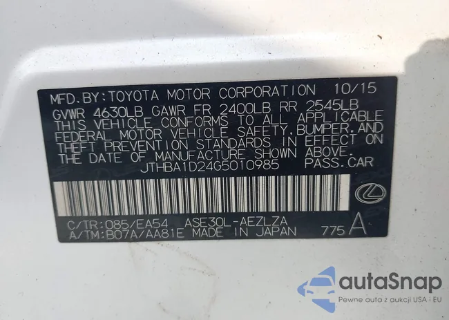 JTHBA1D24G5010985: 43573363