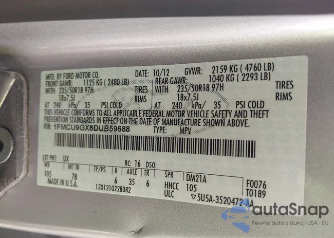 1FMCU9GX8DUB59688: 43573473