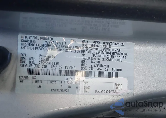 1FADP3K21EL111813: 43573519