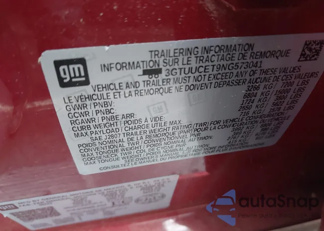 3GTUUCET9NG573041: 43573278