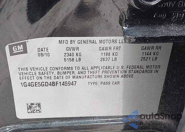 1G4GE5GD4BF145947: 43574565