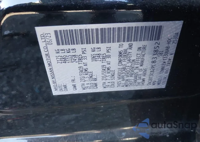 5N1BT3CB2PC833852: 43574647