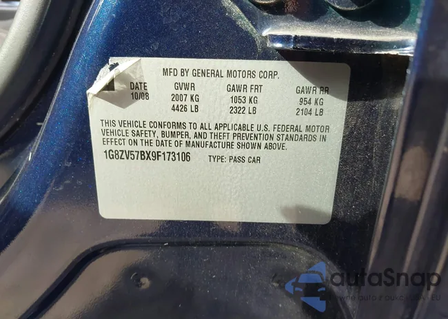 1G8ZV57BX9F173106: 43574862