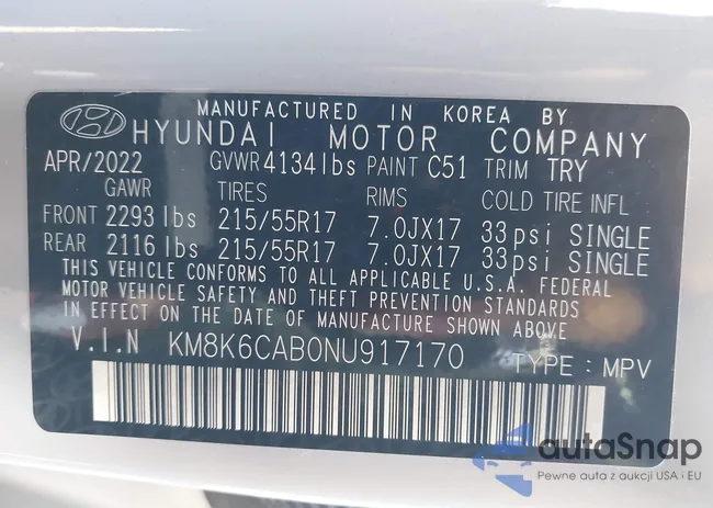 KM8K6CAB0NU917170: 43575436