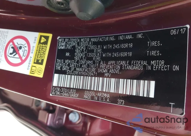 5TDJZRFH1HS439471: 43575474