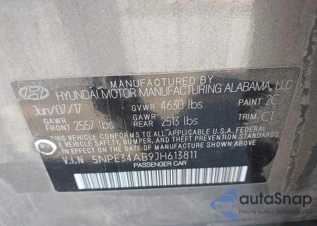 5NPE34AB9JH613811: 43575587