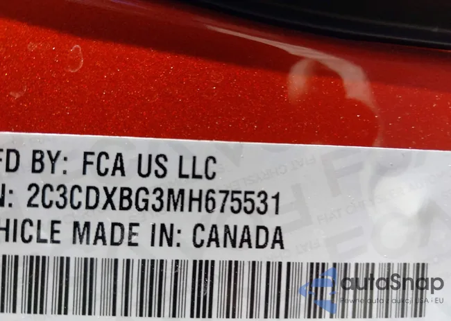 2C3CDXBG3MH675531: 43575756