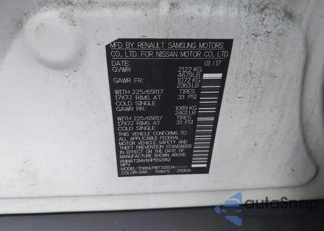 KNMAT2MV6HP552182: 43575817