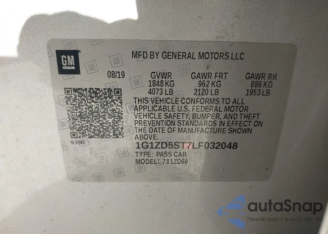 1G1ZD5ST7LF032048: 43575913