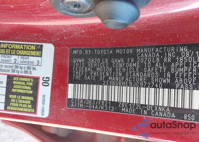 2T1BURHE9JC972740: 43574997