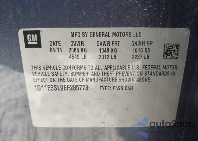 1G11E5SL9EF285773: 43575042