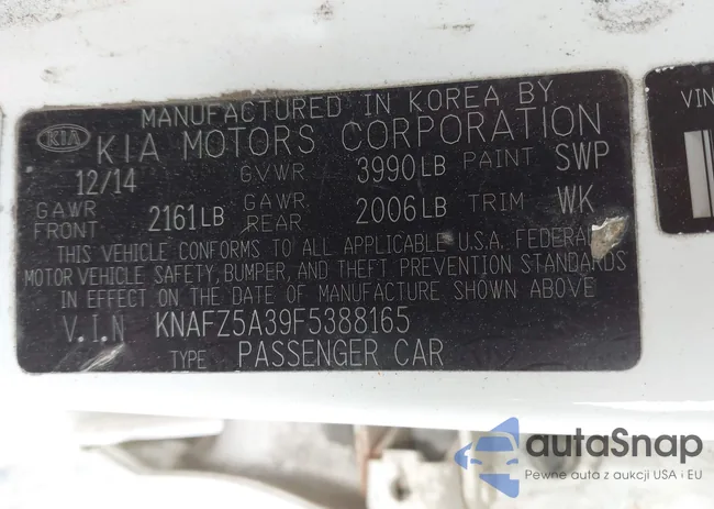 KNAFZ5A39F5388165: 43575162