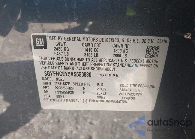 3GYFNCEY5AS650880: 43575261