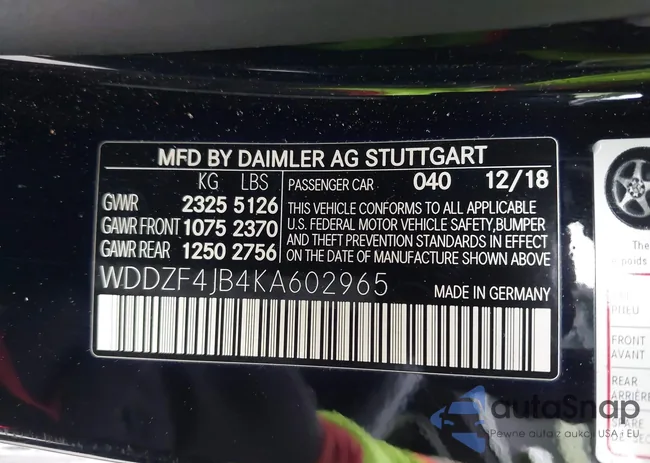 WDDZF4JB4KA602965: 43576607