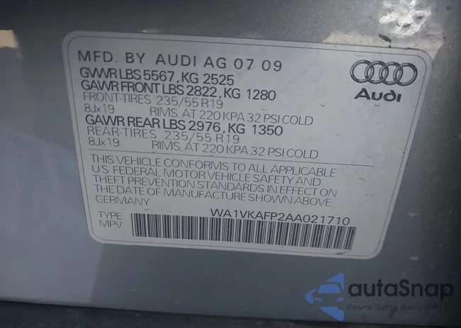 WA1VKAFP2AA021710: 43576696