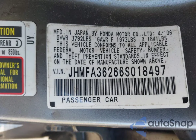 JHMFA36266S018497: 43576798