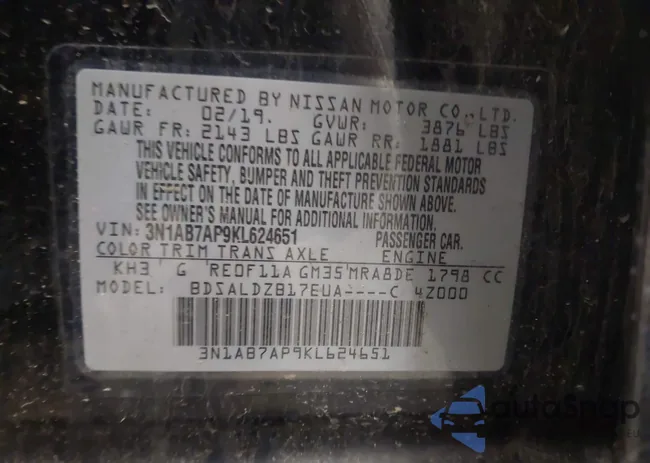 3N1AB7AP9KL624651: 43576897