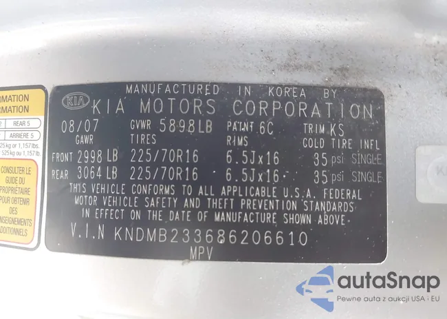 KNDMB233686206610: 43576899