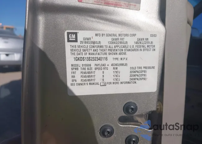 1GKDS13S232340116: 43576026