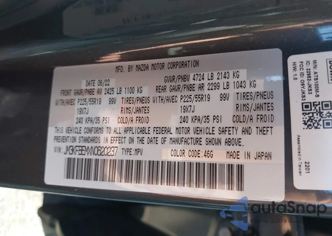 JM3KFBEMXN0620237: 43576029