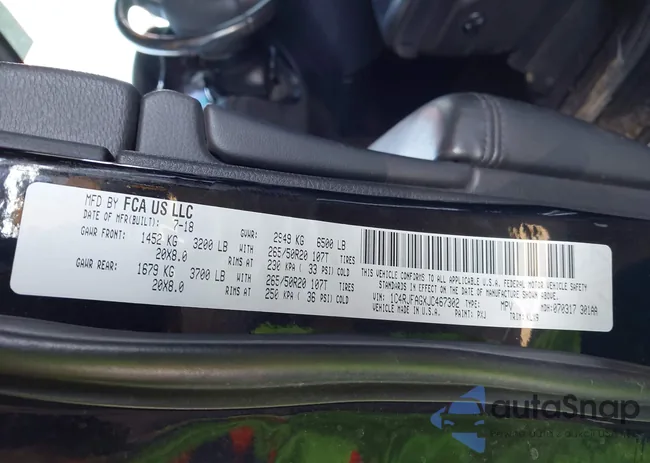 1C4RJFAGXJC467302: 43577654