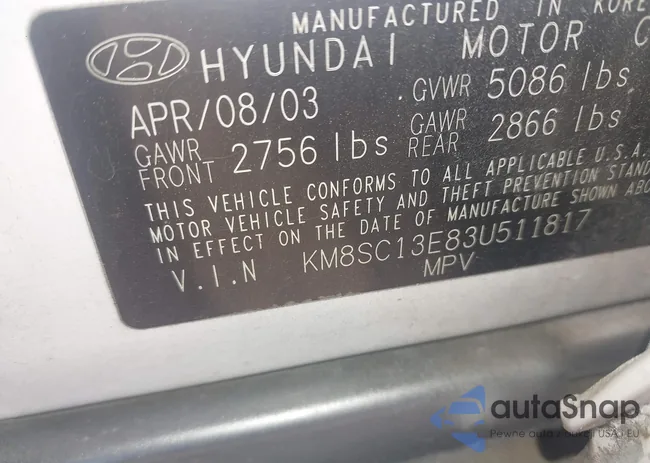 KM8SC13E83U511817: 43577714