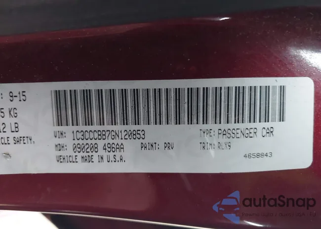 1C3CCCBB7GN120853: 43577839