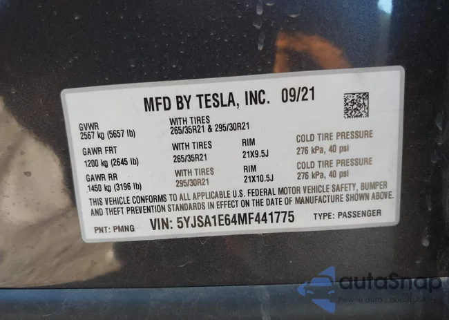 5YJSA1E64MF441775: 43577311