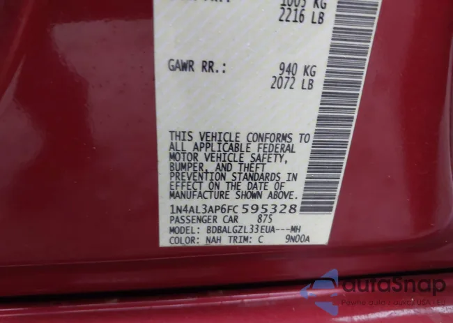 1N4AL3AP6FC595328: 43578393