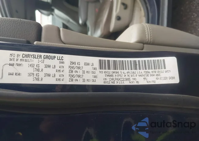 1C4RJFAG4CC219095: 43578620