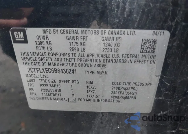 2CTFLXEC6B6430241: 43578893