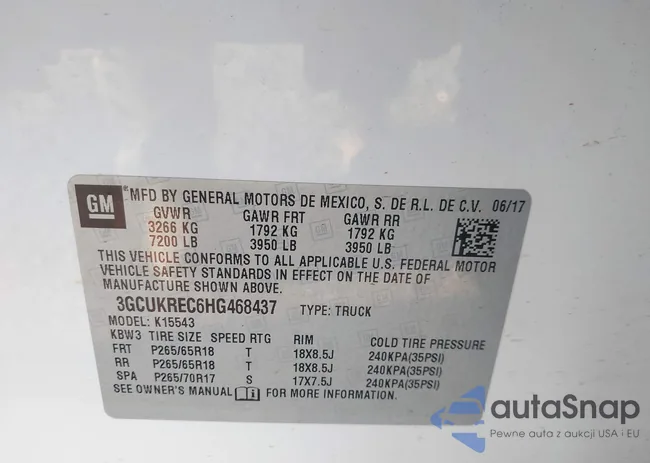 3GCUKREC6HG468437: 43578131