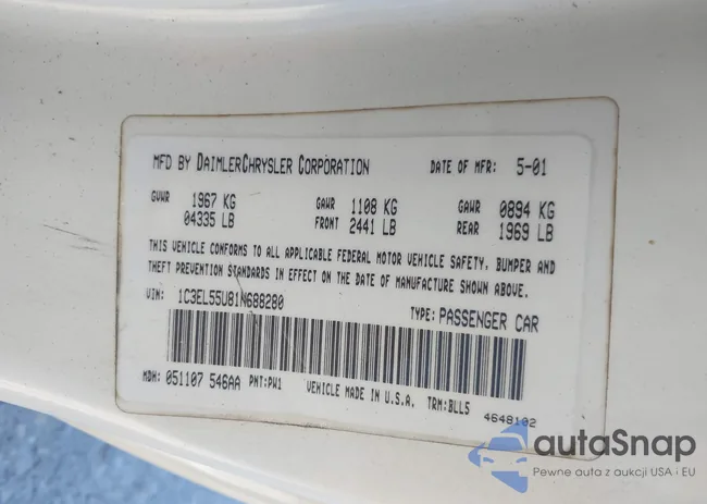 1C3EL55U81N688280: 43578145