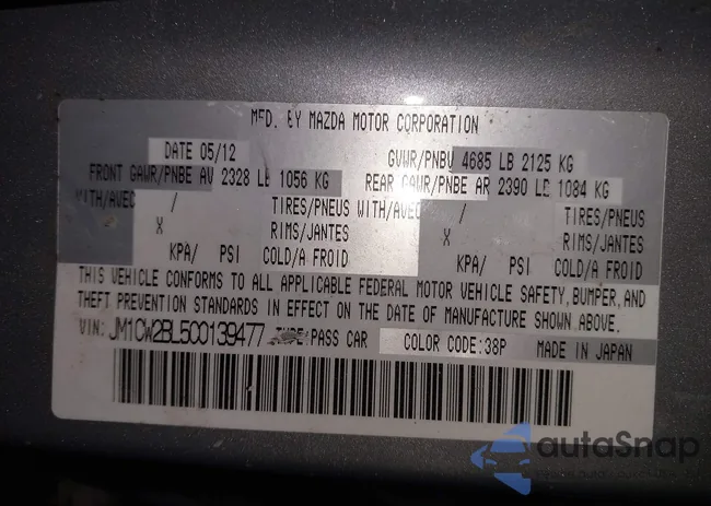 JM1CW2BL5C0139477: 43578273