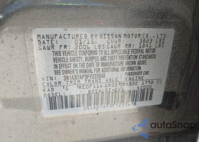 3N1AB7AP3FY233648: 43579513