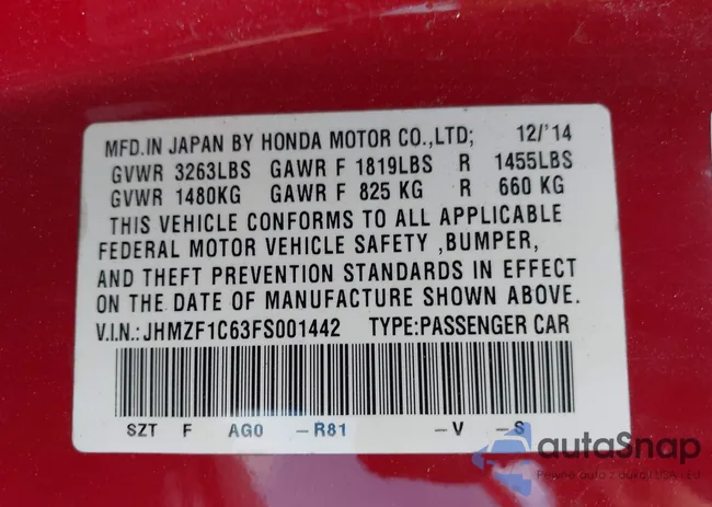 JHMZF1C63FS001442: 43579580