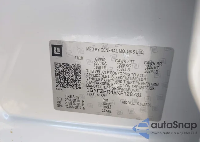 1GYFZER45KF128781: 43579798