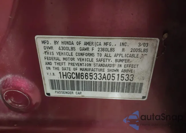 1HGCM66533A051533: 43579808