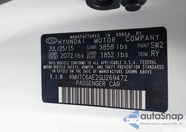 KMHTC6AE2GU269472: 43579812