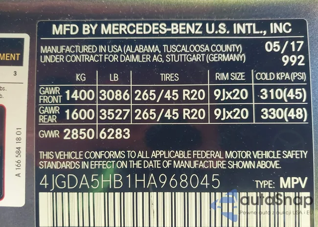 4JGDA5HB1HA968045: 43579867