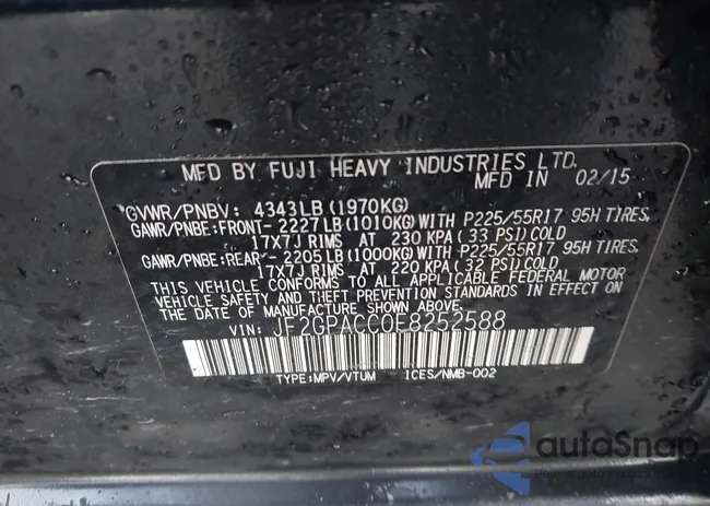 JF2GPACC0F8252588: 43579137