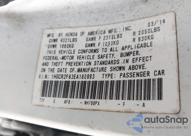 1HGCR2F83EA180993: 43579221