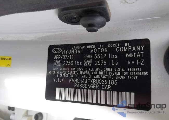 KMHGH4JFXBU039185: 43579251