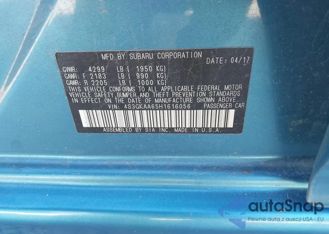 4S3GKAA65H1616056: 43580348