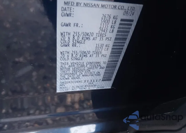 5N1DR3CD8RC313117: 43580471