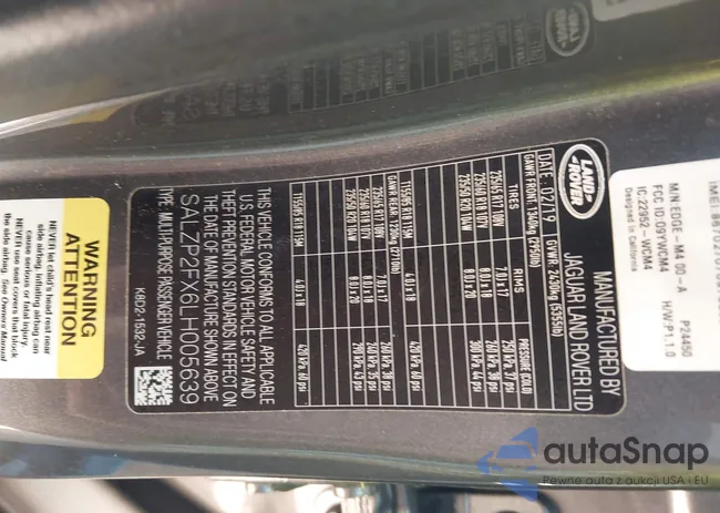 SALZP2FX6LH005639: 43580670