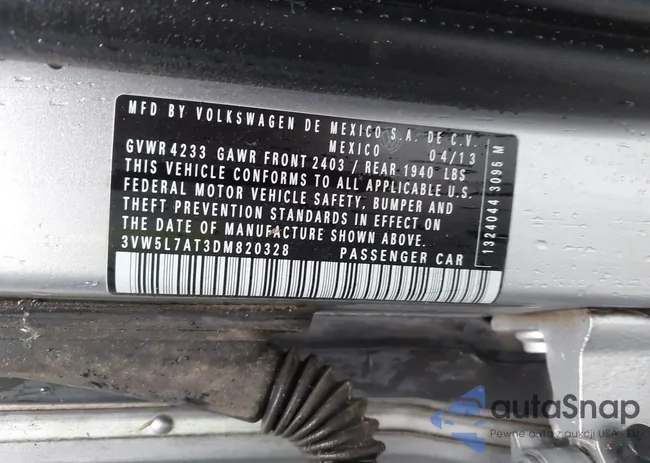 3VW5L7AT3DM820328: 43579953
