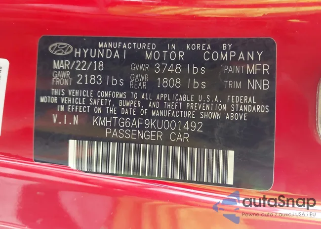 KMHTG6AF9KU001492: 43580023