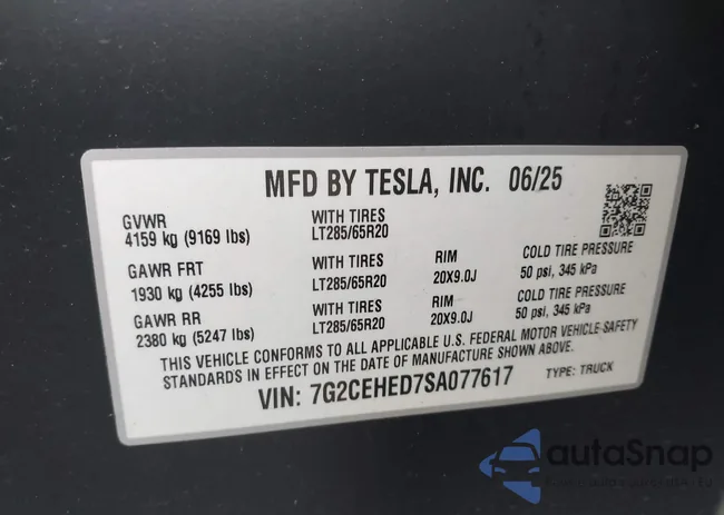 7G2CEHED7SA077617: 43580118