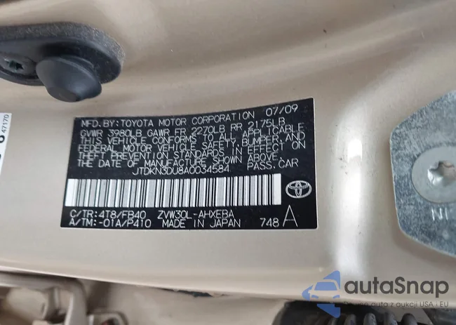 JTDKN3DU8A0034584: 43580157